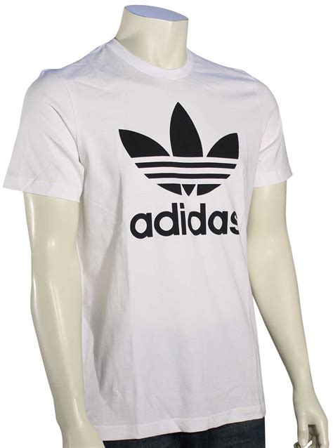 adidas originals trefoil t shirt white|More.